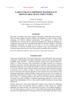 large strain composite materials in deployable space structures