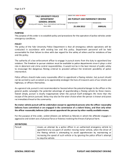 402 Pursuit and Emergency Driving - It`s Your Yale