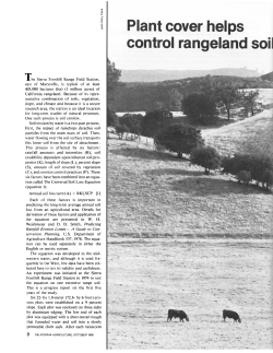Plant cover helps control rangeland soil erosion