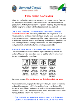 Fact Sheet - Food Grade Containers