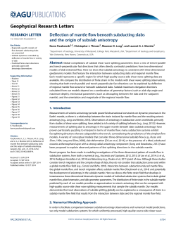 Deflection of mantle flow beneath subducting slabs and the origin of