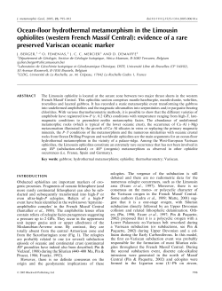 Ocean-floor hydrothermal metamorphism in the Limousin ophiolites