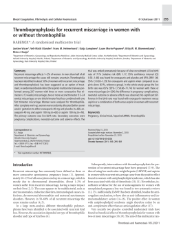 Thromboprophylaxis for recurrent miscarriage in women with or