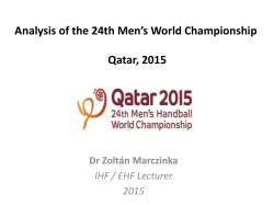 Analysis of the 24th Men`s World Championship