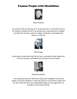 Famous People with Disabilities