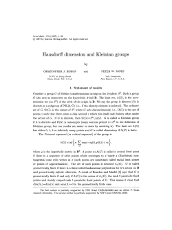 Hausdorff dimension and Kleinian groups