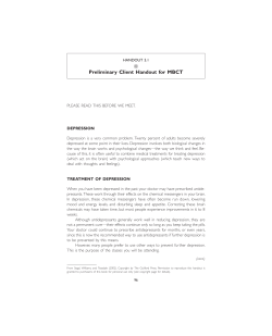 Preliminary Client Handout for MBCT