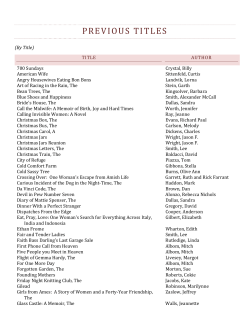 PREVIOUS TITLES