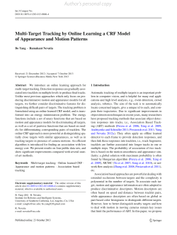 Multi-Target Tracking by Online Learning a CRF Model of