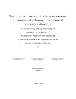 Texture comparison in chips in various environments through