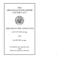 Arkansas Scholarship Lottery Act