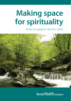 Mental Health Foundation: Making Space for Spirituality
