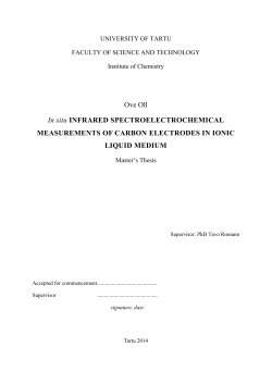 Ove Oll In situ INFRARED SPECTROELECTROCHEMICAL