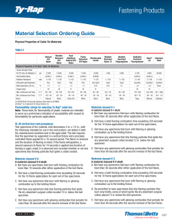 Material Selection Ordering Guide