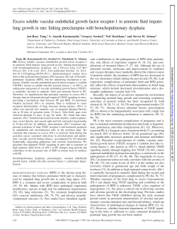 Excess soluble vascular endothelial growth factor - AJP-Lung