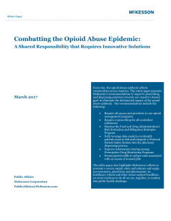 Combatting the Opioid Abuse Epidemic