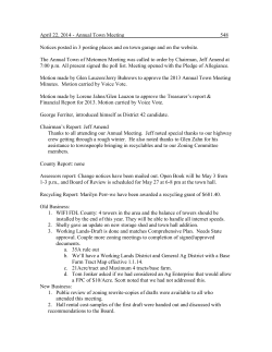 Minutes - Town of Metomen