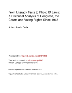 From Literacy Tests to Photo ID Laws: A