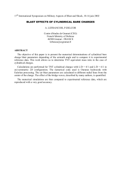 blast effects of cylindrical bare charges