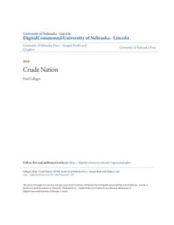 Crude Nation - DigitalCommons@University of Nebraska