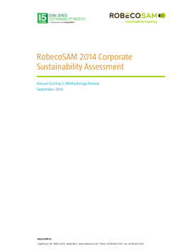 RobecoSAM 2014 Corporate Sustainability