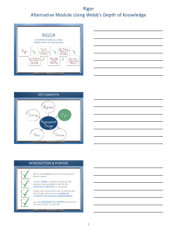 Note-Taking Template - Center on Standards and Assessment