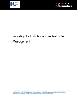 Importing Flat File Sources in Test Data Management