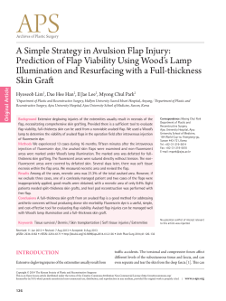 A Simple Strategy in Avulsion Flap Injury: Prediction of Flap Viability