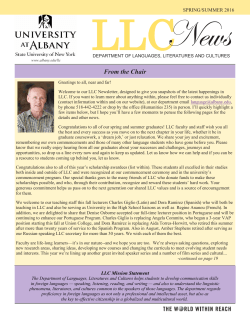 LLC News - University at Albany