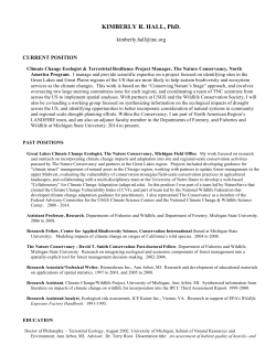 KIMBERLY R. HALL, PhD. - The Nature Conservancy