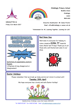 expostulate - Chiddingly Primary School