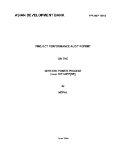 Project Performance Audit Report: Seventh Power Project in Nepal