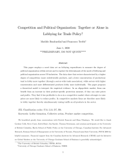 Competition and Political Organization: Together