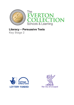 Literacy – Persuasive Texts Key Stage 2