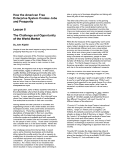 How the American Free Enterprise System Creates