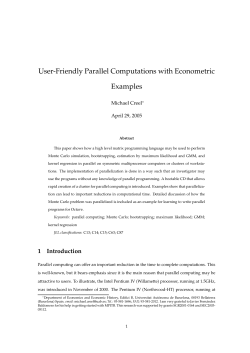 User-Friendly Parallel Computations with Econometric Examples