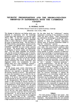 neurotic predisposition and the disorganization observed in