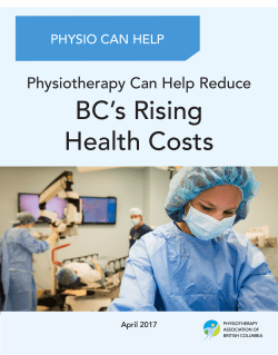 BC`s Rising Health Costs - Physiotherapy Association of British
