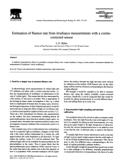 Estimation of fluence rate from irradiance measurements with a