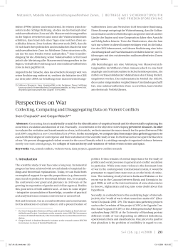 Perspectives on War. Collecting, Comparing - polsoz.fu