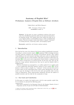 Anatomy of Exploit Kits - DISI Security Research Group Wiki