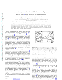 Intermittent permeation of cylindrical nanopores by water