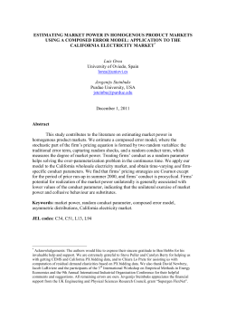 ESTIMATING FIRM-SPECIFIC MARKET POWER WHEN LONG