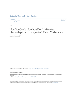 Now You See It, Now You Don`t: Minority Ownership in an