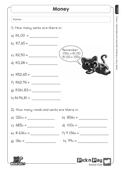 1) How many cents are there in - E