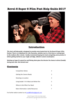 Revel-8 Super 8 Film Fest Help Guide 2017