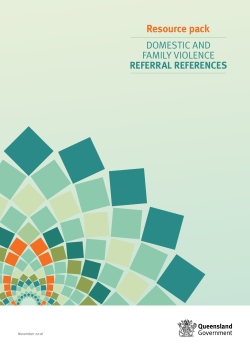 Domestic and family violence referral references