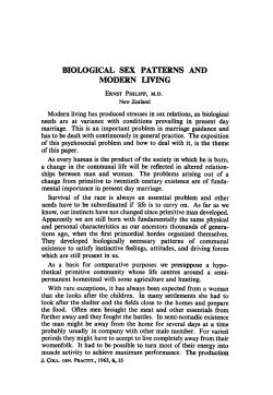 BIOLOGICAL SEX PATTERNS AND