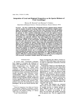 Integration of Local and Regional Perspectives