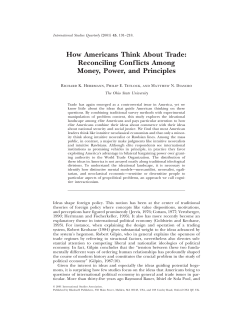 How Americans Think About Trade - Faculty Directory | Berkeley-Haas